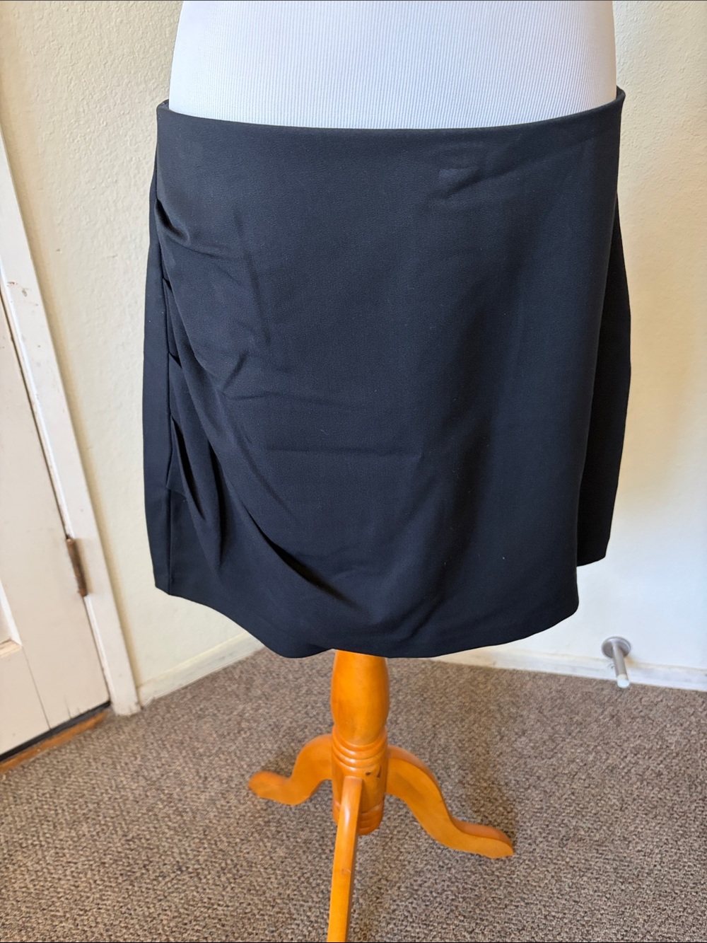 Steve Madden Black Mini Skirt with Side Pleat